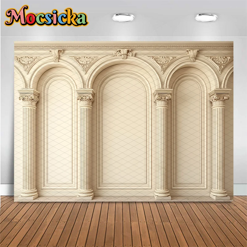 Fondo de pared de fotografía Mocsicka, casa de palacio, papel tapiz interior, decoración, vestidos de maternidad, sesión de fotos, telón de fondo de boda, sesión fotográfica