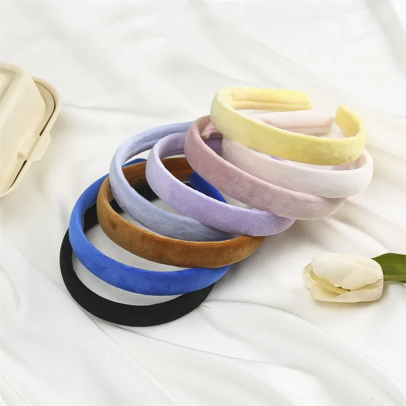 

Soft Sponge Headband Colorful Stretchable Design for Women Makeup Facial Skincare Washing Summer Cute Hair Accessories