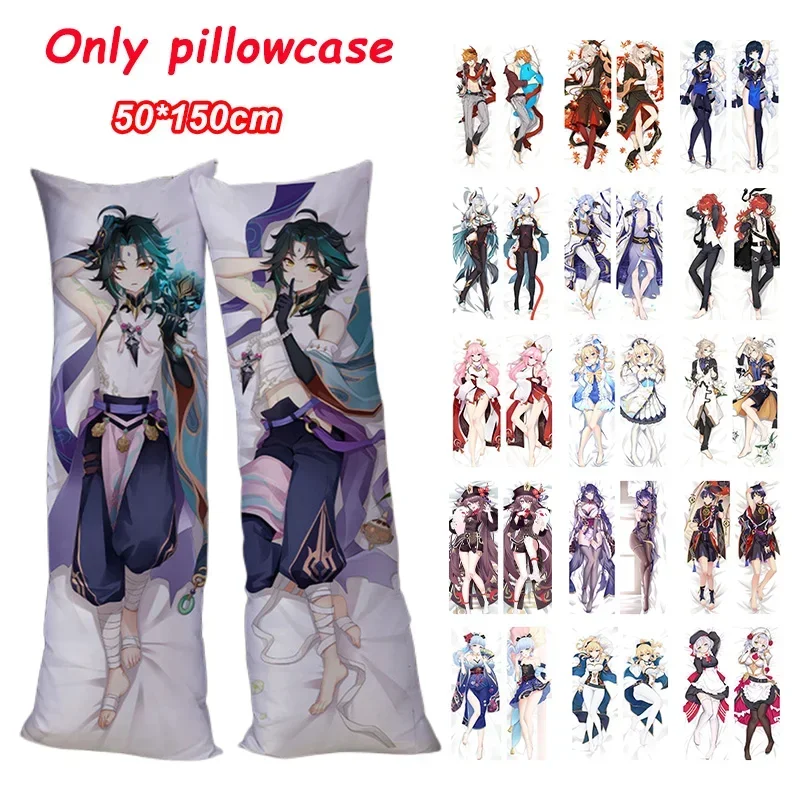 Genshin Impact Dakimakura Pillowcase Anime Genshin Pillow Xiao Tartaglia Keqing HuTao Body Pillow Cases Otaku Bedding Pillows