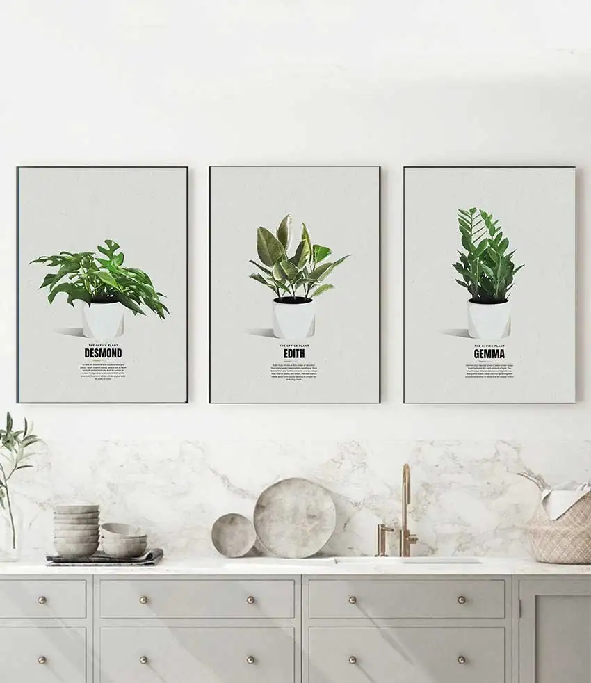 The Office Plants Poster Harold Edith Gemma Desmond Keith Minimal Plant Canvas Painting Wall Art for Room Home Decor Mural