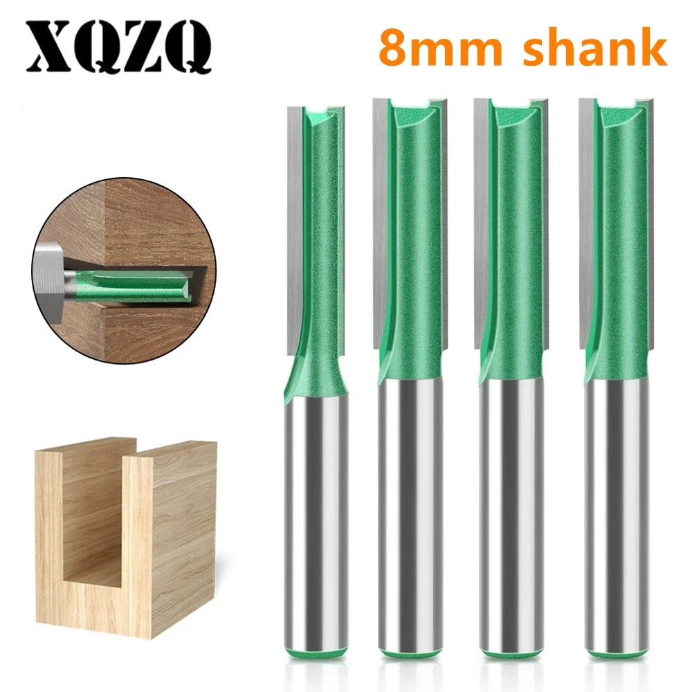 

3mm-20mm Diameter 8mm Shank Straight Bit Tungsten Carbide Single Double Flute Router Bit Wood Milling Cutter For Woodwork Tool