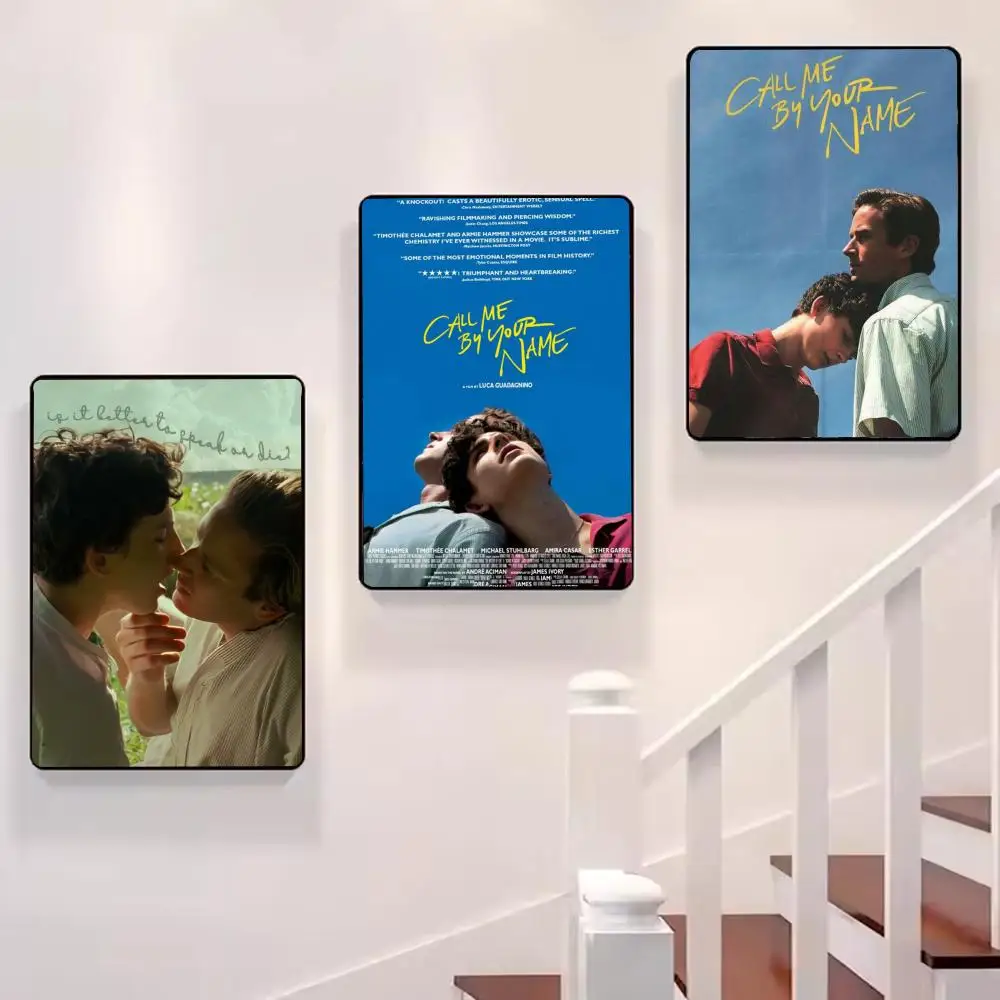 اتصل بي باسمك لوحة الفيلم الكلاسيكي الخط قماش المشارك: تجعد مجاني مقاوم للماء دائم جميع الفضاء جدار ديكور