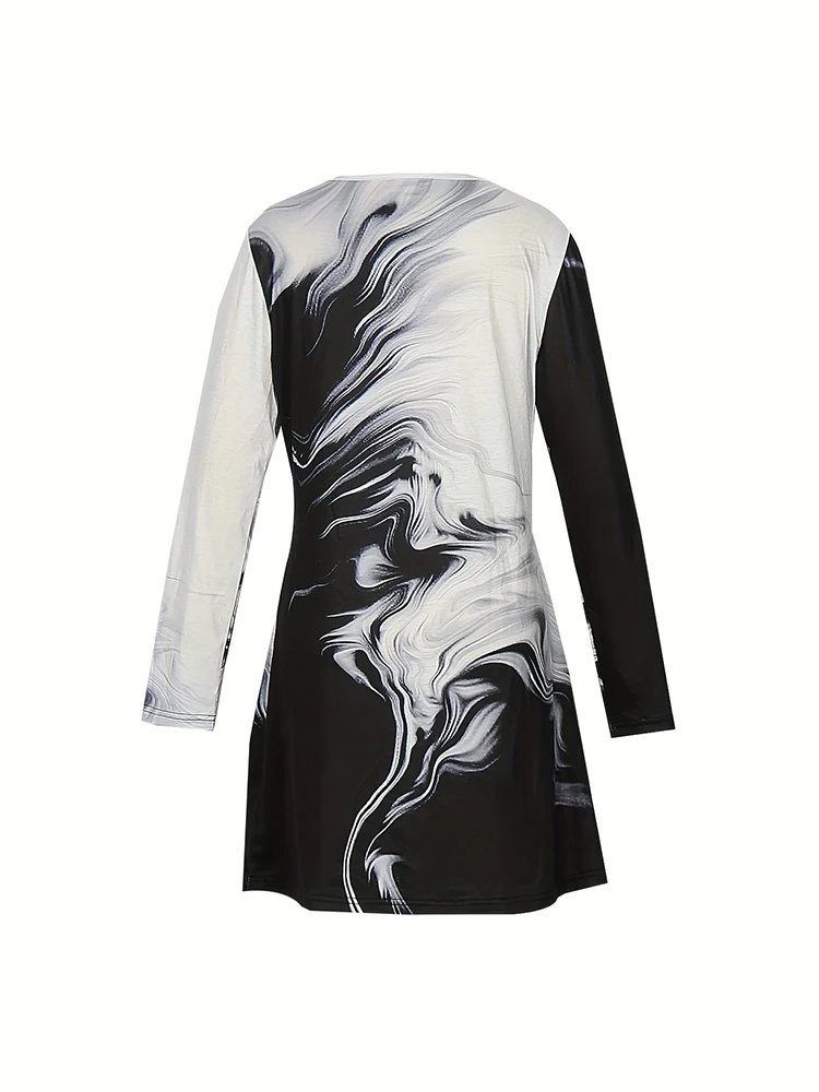 2024 Summer New Women's Mixed Colours Printed T Shirt Dresses Fashion Short Sleeve Perfect for Spring and Summer Occasions