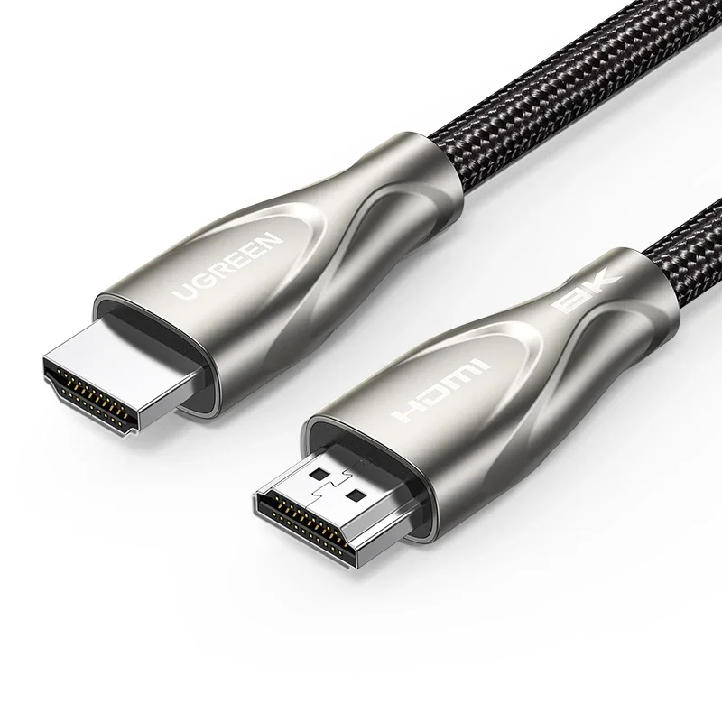 UGREEN 90303 HD156 HDMI 2.1 Cable 5m 8K 60Hz 4K 120Hz 48Gbps eARC Dynamic HDR Zinc Alloy Braided for TV Monitor