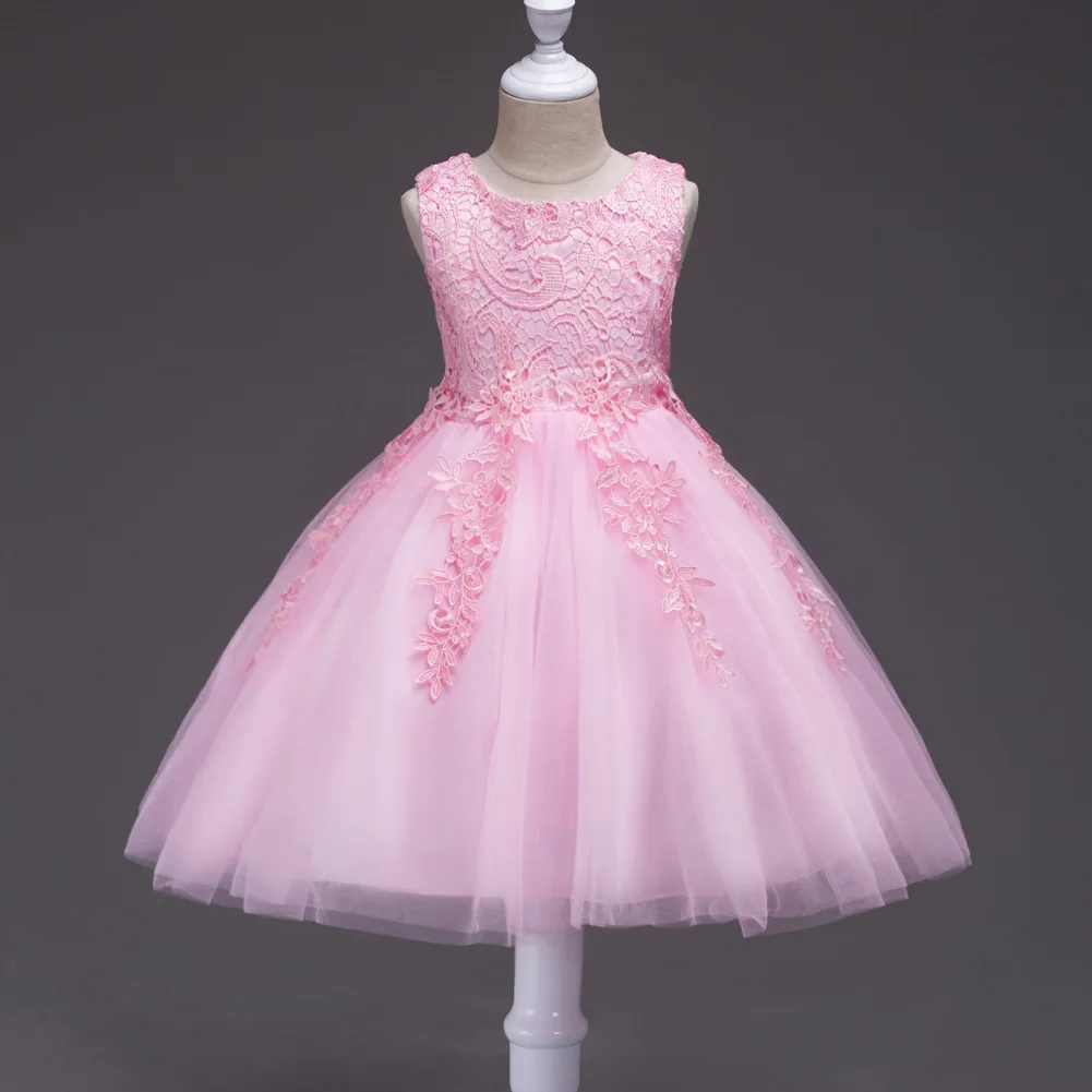 Western-Style Girls Dress Exquisite Princess Tutu Pure Cotton Lining Cute KIds Performance Clothing