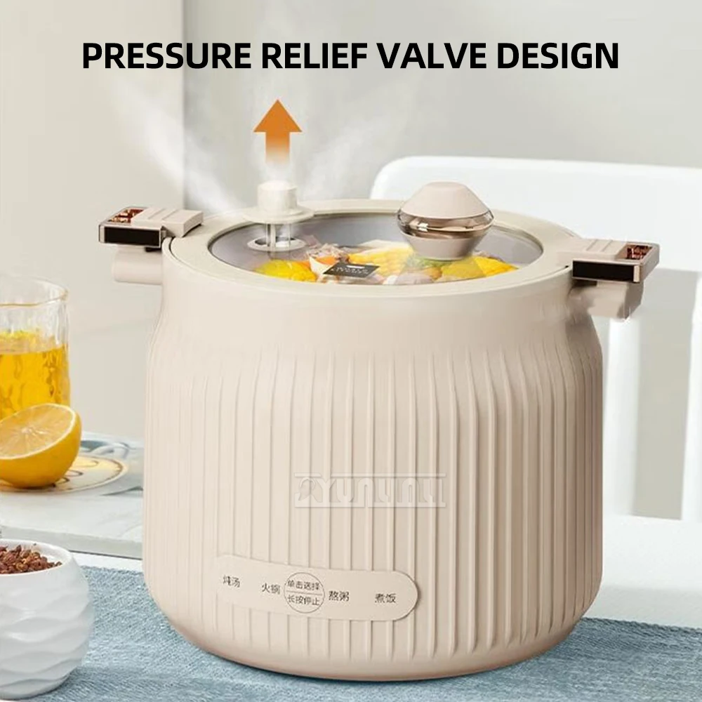 Кухонная электрическая кастрюля под давлением, бытовая многофункциональная кастрюля с антипригарным покрытием Panelas De Pressão