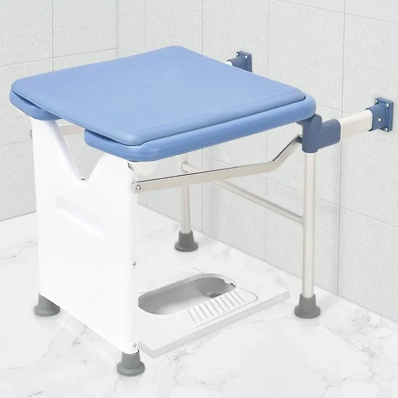 Wall Mounted Folding Stool For Bathroom Elderly Safety Shower Seat Space Saving Foldable Chair For Toilet Bath Room Home Use