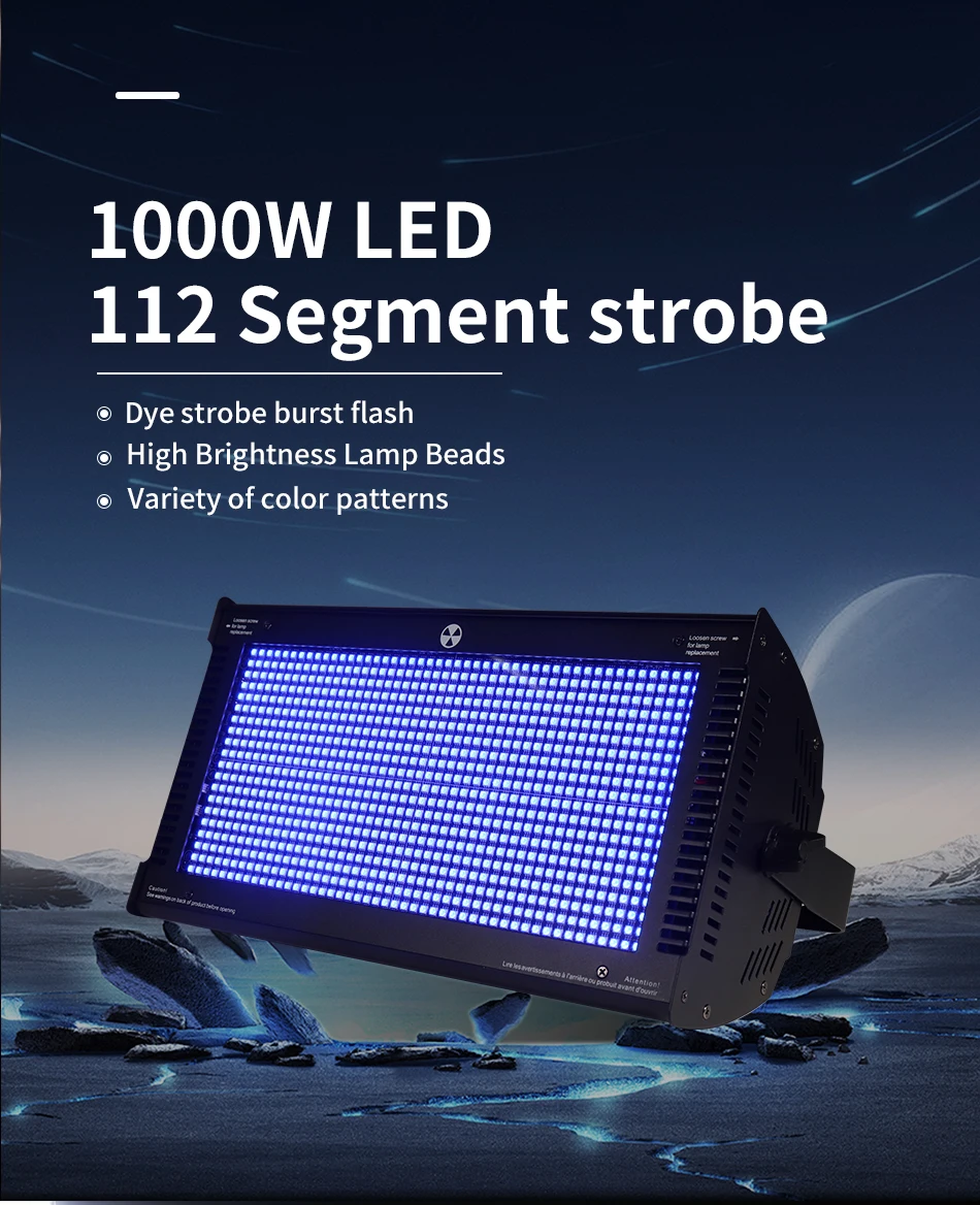 DMX 1000W RGB DMX512 LED Stroboskop-Effektlicht Party Club Bar Bühnendekorationsausrüstung LED-Stroboskoplicht – Detail 1