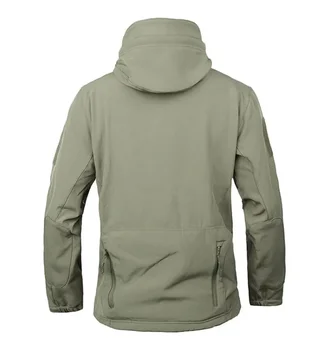 Motorcycle Shark Skin Soft Shell Jackets Men Tactical Windproof Waterproof jacket men Combat Jackets Mens Hooded Bomber Coats 5