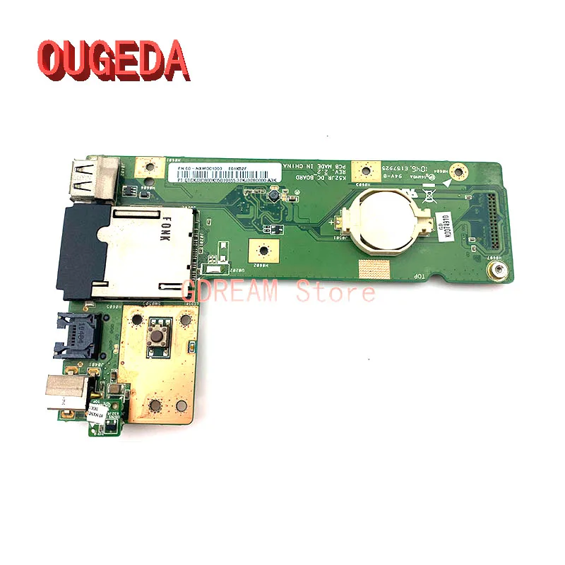 OUGEDA 60-NXMDC1000 Original K52JR_DC_BOARD For ASUS K52 K52J K52JR K52JC K52DR X52F K52F X52J USB DC Jack Board K52JR REV:2.2