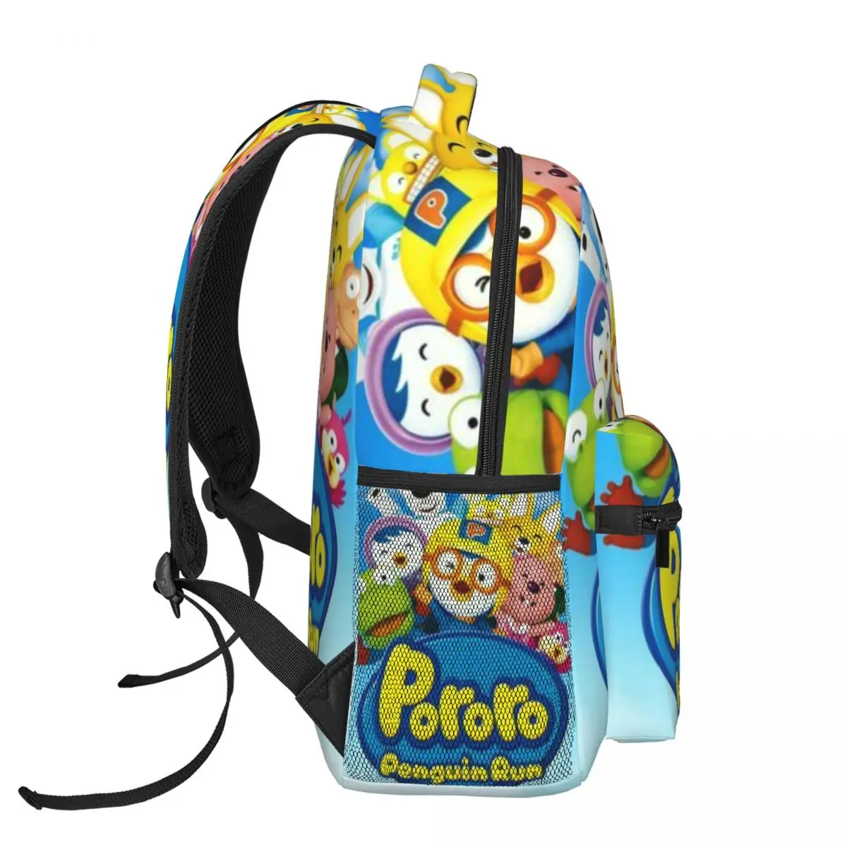 P-Pororo para meninas meninos mochila de estudante de grande capacidade mochila leve à prova d'água