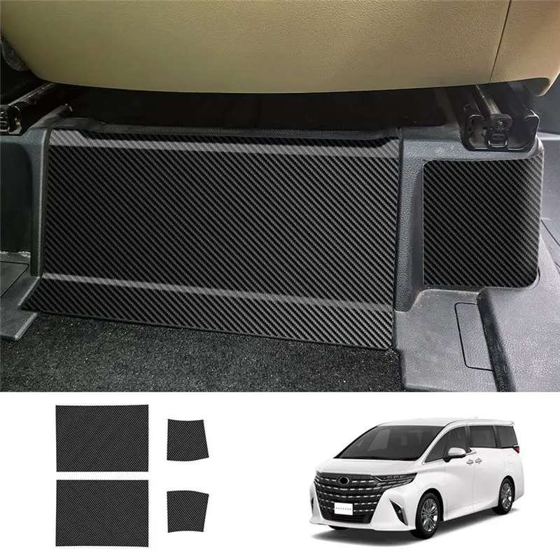 Dependable-Car Front Seat Base Leather Anti-Kick Panel Trim Stickers For Toyota ALPHARD/VELLFIRE 40 Series 2023+