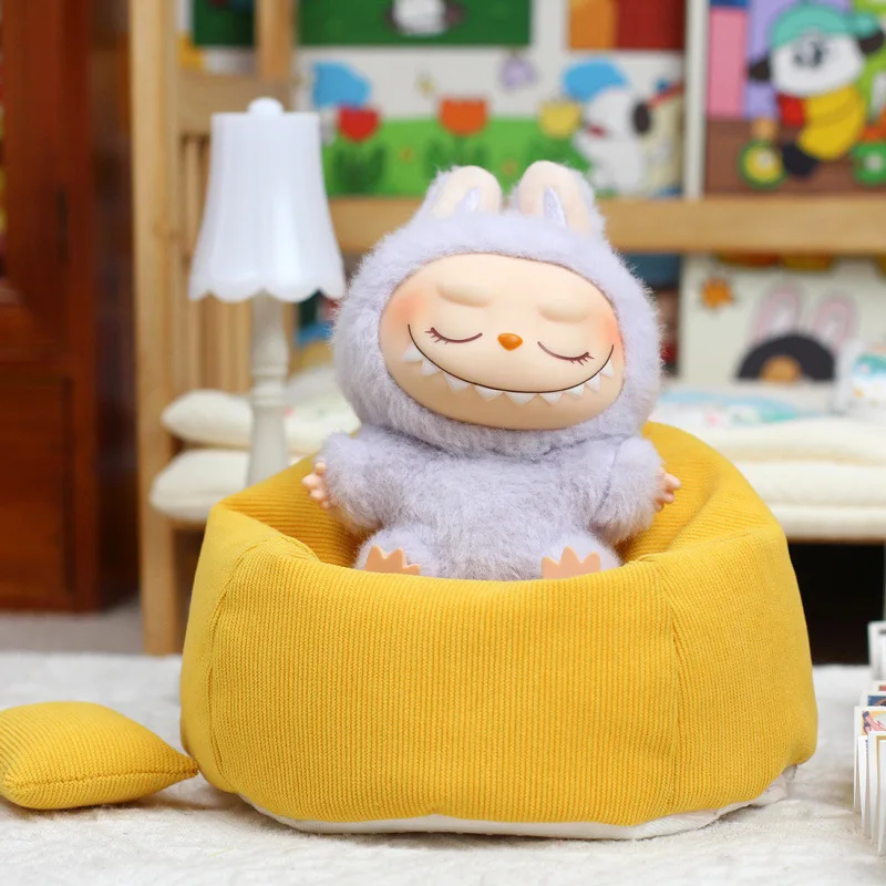 

V2 Labubu Lazy Sofa Special Doll Hanging Ornament Party Sitting Sofa Accessory Soft Plush Toy For Children And Adults