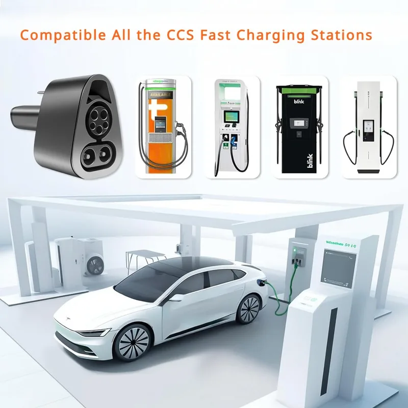 FITMPH CCS 1 to Tesla DC Charging Converter, 500V DC, 250kW, Compatible With Model 3,Y,S,X, Fast Charging Level 3 Charging