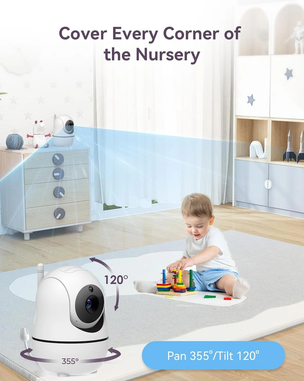 Baby Monitor with 2 Cameras 7