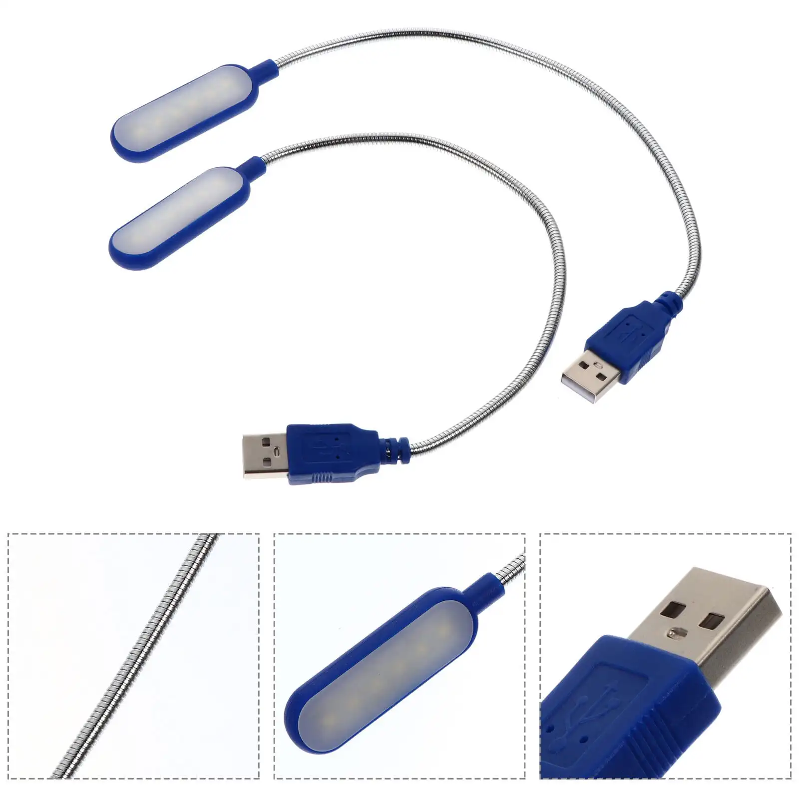 

2 PCS USB Computer Light Mini Laptop Lamp Lightweight USB LED Reading Lamp Portable Flexible USB Eye Protection Mini Night Light