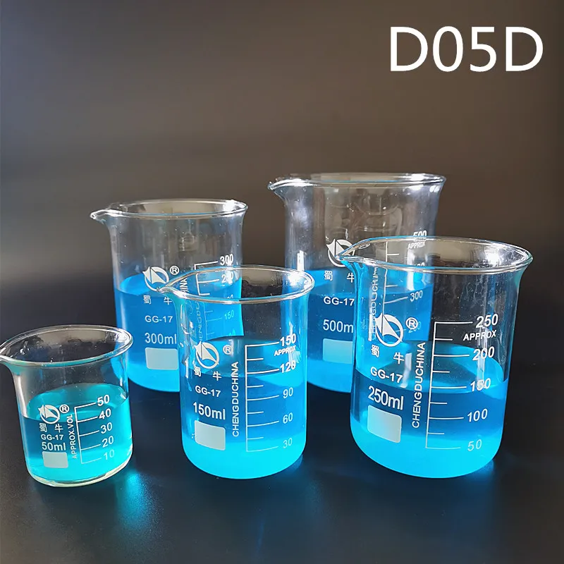 

High-Quality 1Set Lab Borosilicate Glass Beaker All Sizes Chemical Experiment Laboratory Equipment Measuring Cup