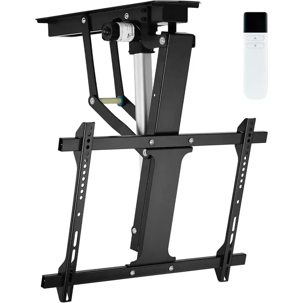 Motorized Ceiling TV Mount for 32-70 Flat & Curved TVs, 88 lbs Capacity, VESA 600x400, Black