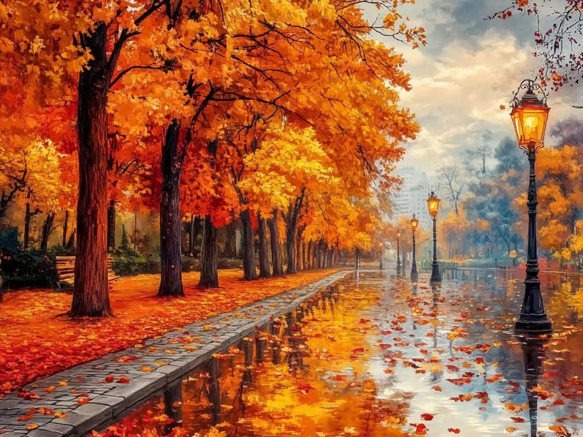

Scenery Autumn Street 500/1000/1200/2000 PCS Jigsaw Puzzles Family Activity Games for Gameroom Bedroom Gifts Home Decor