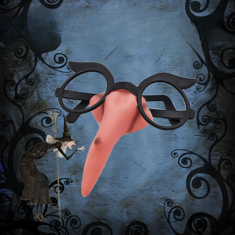 

Косплей на Хэллоуин для взрослых, забавные очки ведьмы с длинным носом, реквизит для фотобудки, костюм для свадебной вечеринки, сценического шоу, фестиваля, подарки