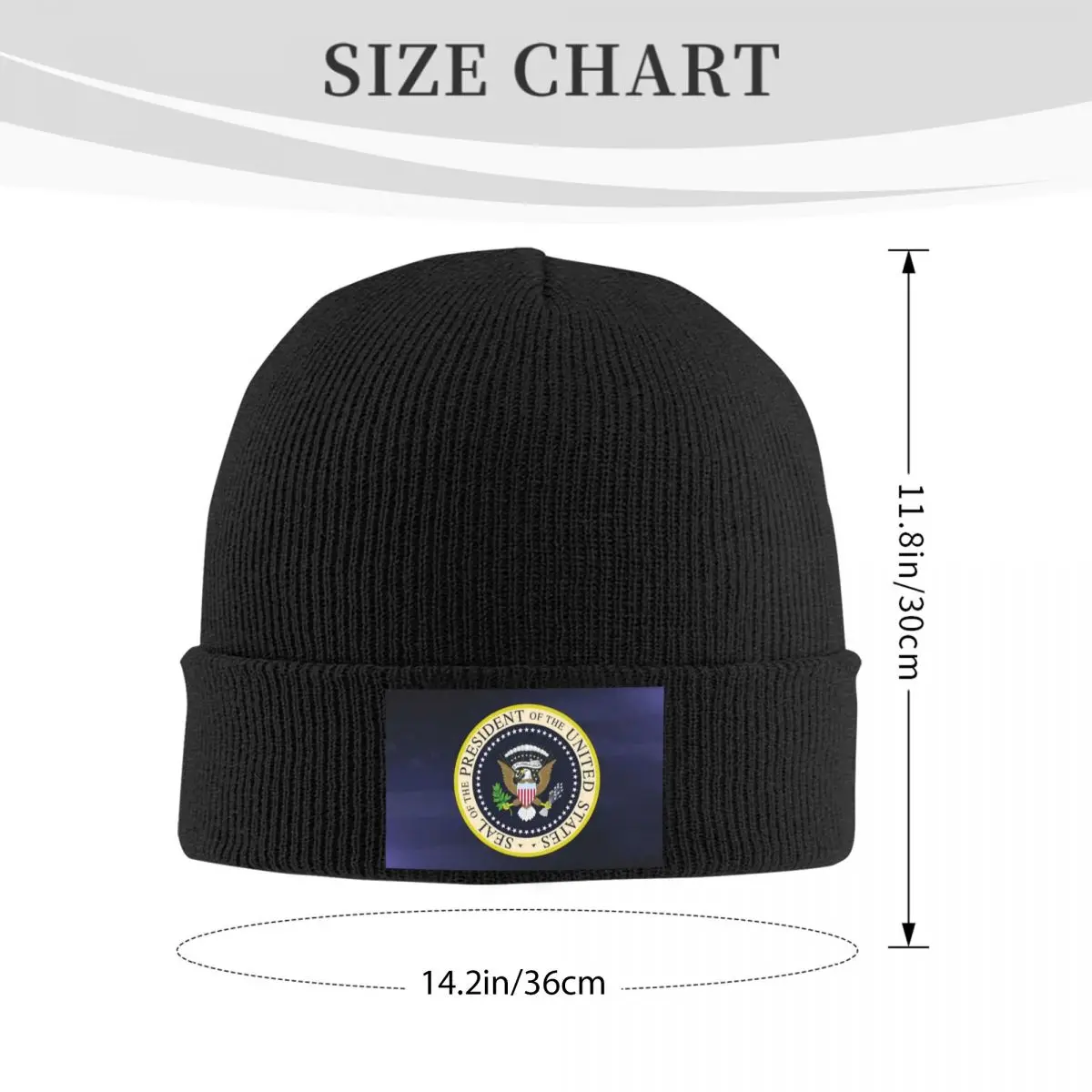 Seal Of The President Of The United States Warm Knitted Cap Hip Hop Bonnet Hat Autumn Winter Outdoor Hats for Unisex Adult