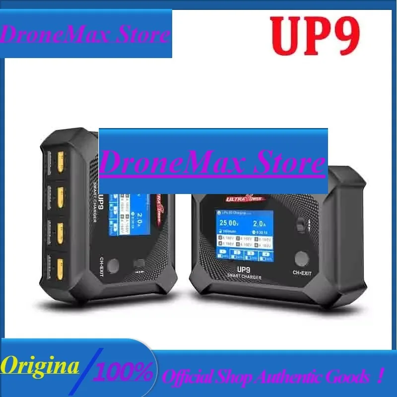 DroMaULTRA POWER UP9 200W Four Channels Smart Blance Charger AC100W /DC 200W Double Input Battery Charger Accessories RC