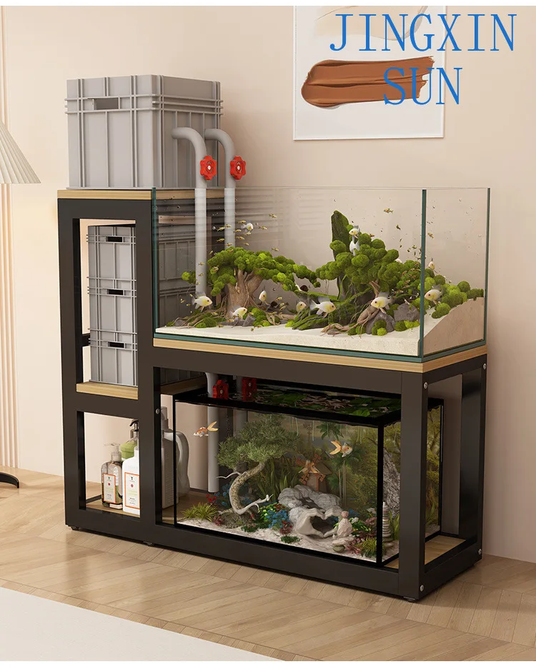 Custom Glass Tank with Aluminium Alloy Stand Glass Aquarium