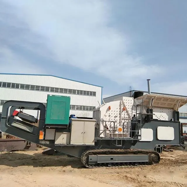 China Low Price Aggregate Track Mobile Impact Crusher Plant Marble Integrated Trailer Crawler Mobile Impact Crusher