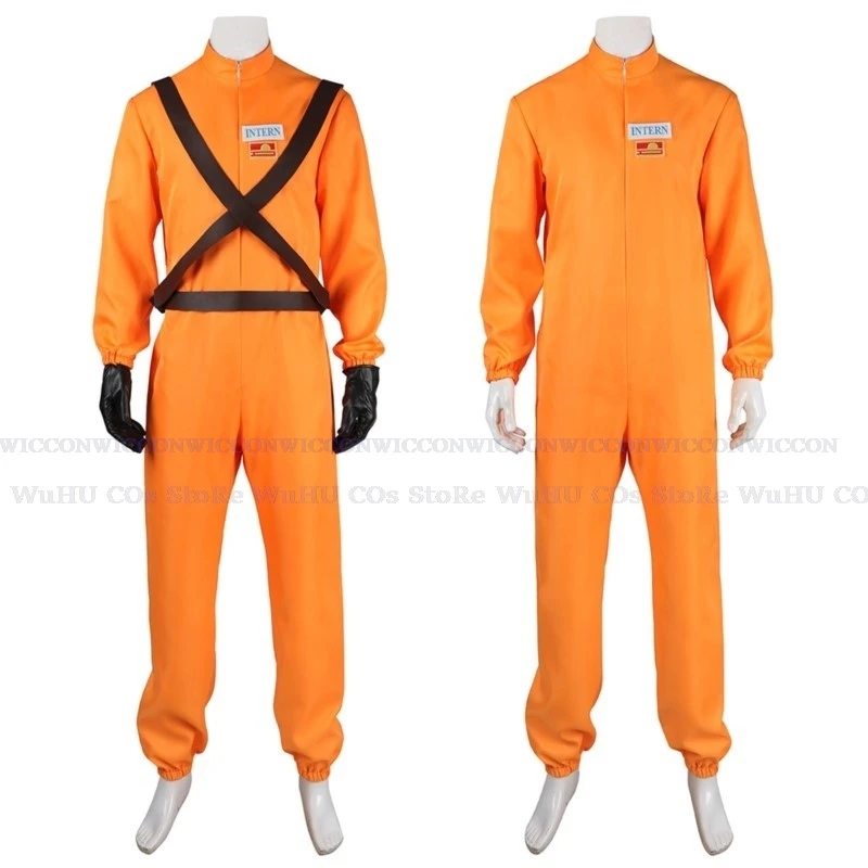 Game Lethal Company Cosplay Costume Red Jumpsuits Lethal Company Mask Clothing Jumpsuit Full Set Men Halloween Role Play Party