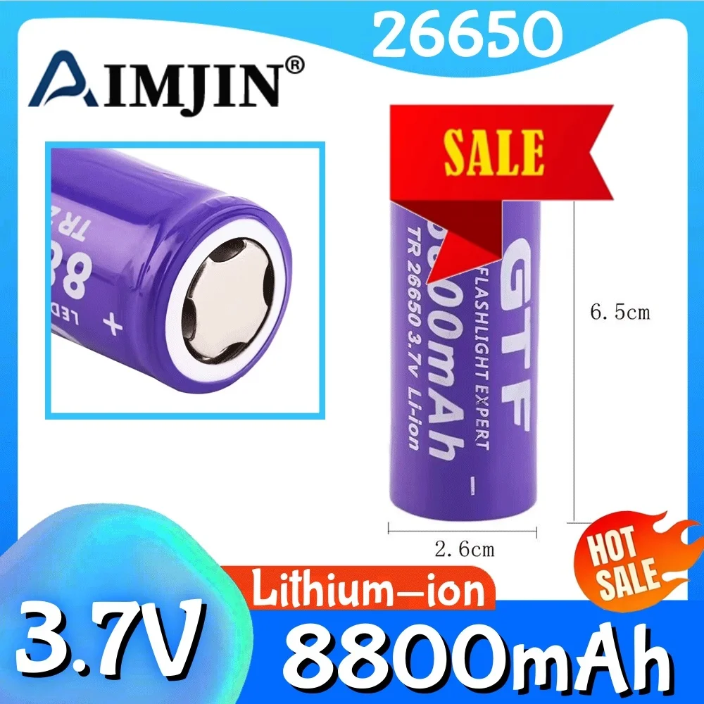 🎈1-10pcs Batterie Li-ion Rechargeable 26650 3.7V 8800mAh Pour Lampe De Poche LED Torche Accumulateur Chargeur Nouveauté 26650A?