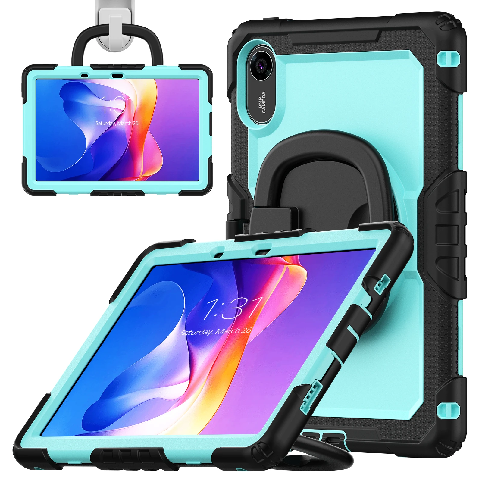 アーマーケース-samsung-galaxy-tab-a9-87-インチ-2023-sm-x110-x115-x117-滑り止めハンドキックスタンドハイブリッドカバー耐衝撃カバー