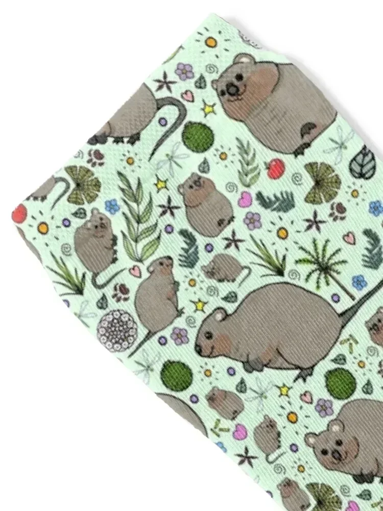 جوارب Quokkas in Green Socks هدية مضحكة، جوارب فاخرة للجري احترافية رائعة للرجال والنساء #2