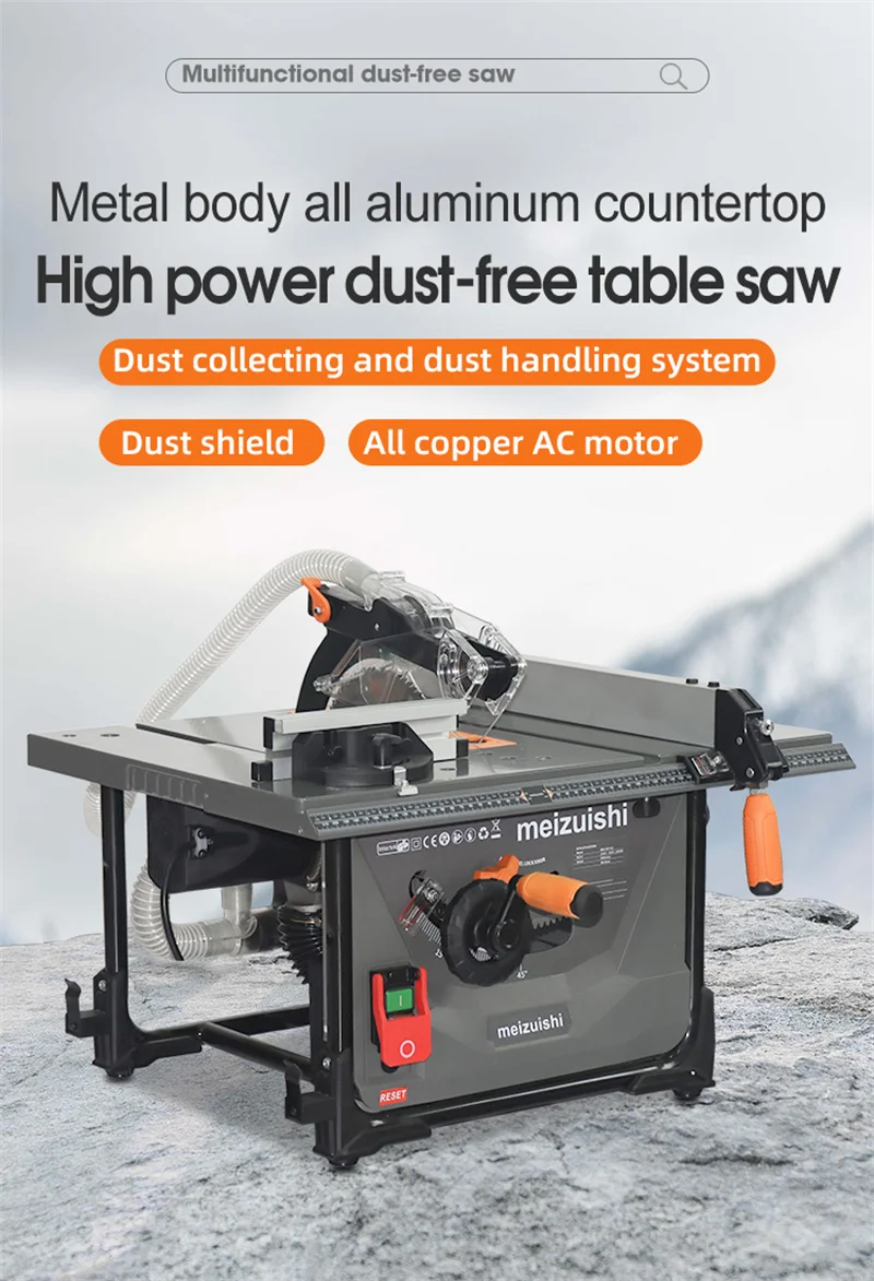 2000W Holzbearbeitung Dekoration Kettensäge Mini Tischkreissäge Haushalt Schiebetisch Säge Schneidebrett Multifunktions-Schneidemaschine – Detail 1