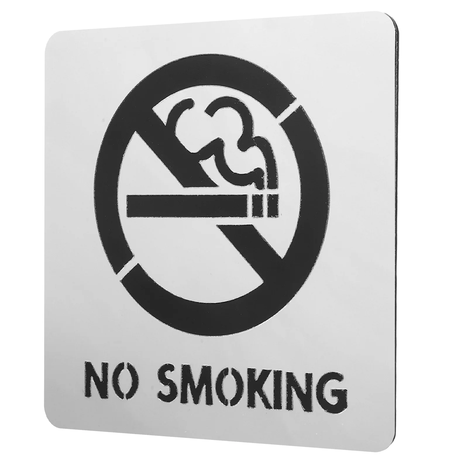 No Smoking Office Sign Acrylic Waterproof Self-Adhesive Sticker for Business Restrooms Conference Rooms and Public Areas