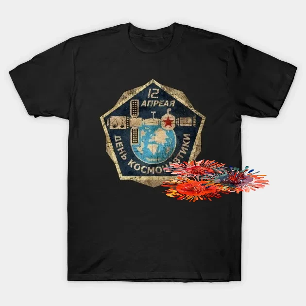 Retro Soviet CCCP Space Station 12 Poster T-Shirt 100% Cotton O-Neck Summer Short Sleeve Casual Mens T-shirt Size S-3XL