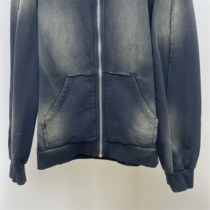 เสื้อฮู้ดผู้หญิง 2025 ฤดูหนาว ใหม่ ผ้าถักยืดหยุ่น ทรงเข้ารูป มีฮู้ด แขนยาว สไตล์เรโทร ผ้าฝ้ายแท้ ซิปหน้า y2k