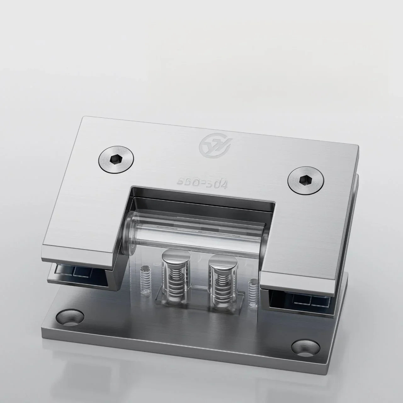 Glass door hinge hydraulic buffered return bathroom clamp 304 stainless steel 5 cm thick glass hinge frameless hinge(GL-9988)