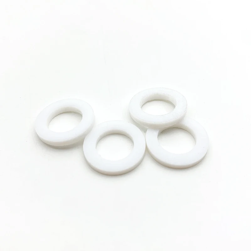 PTFE Gaskets Plastic Flat Washer Sealing Works on Pump, compressor, mixing kettle CS0.8mm, 10pcs/100Pcs in a pack