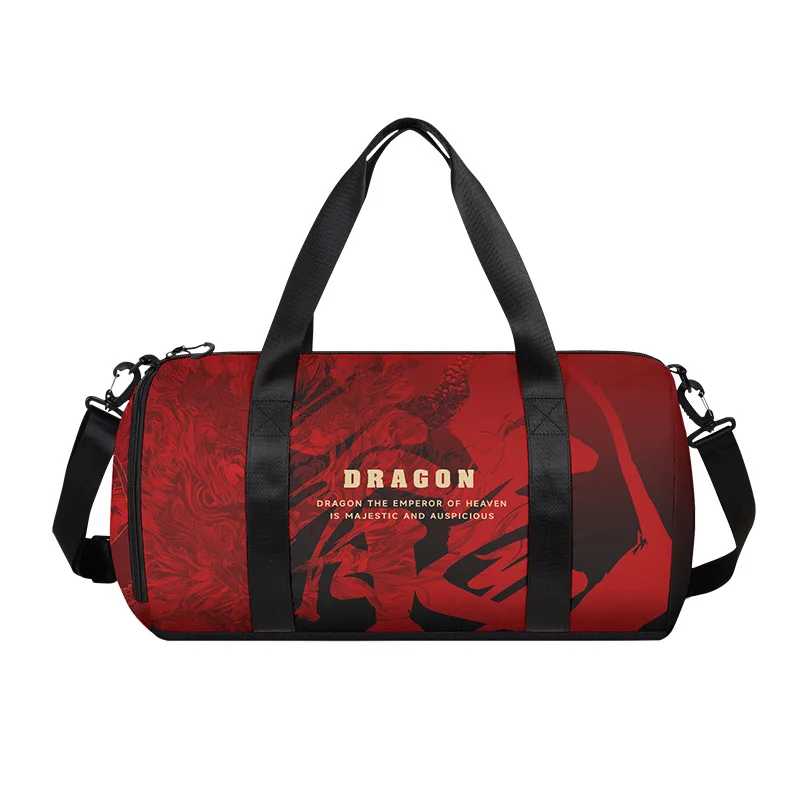 National Tide Dragon Crossbody Bag para homens, saco de fitness esportivo de grande capacidade, mochila de viagem leve, mochila, ano novo