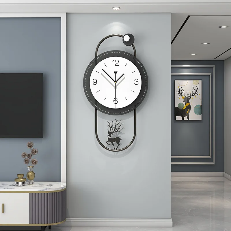 ความเรียบง่าย บุคลิกลักษณะ ความคิดสร้างสรรค์ นาฬิกากวางน้อย การตกแต่งพื้นหลังทางเข้า นาฬิกาแขวนทาสี