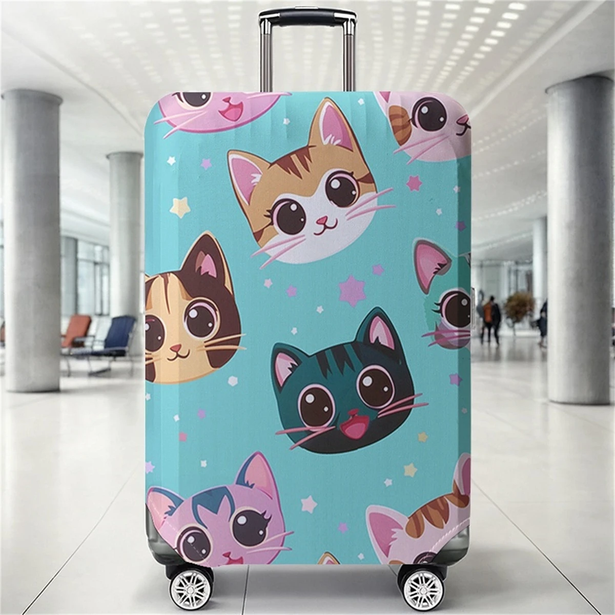 

Cat pattern luggage protection cover, suitable for 18-32 inch luggage covers, luggage handle gloves, travel accessories