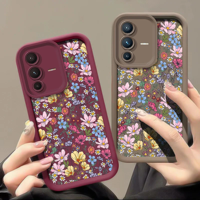 حافظة لهاتف شاومي بوكو C61 C55 C51 C50 C40 C31 M7 4G M6 Plus M5S M4 M3 Pro M2 C65 غطاء مطبوع عليه زهور