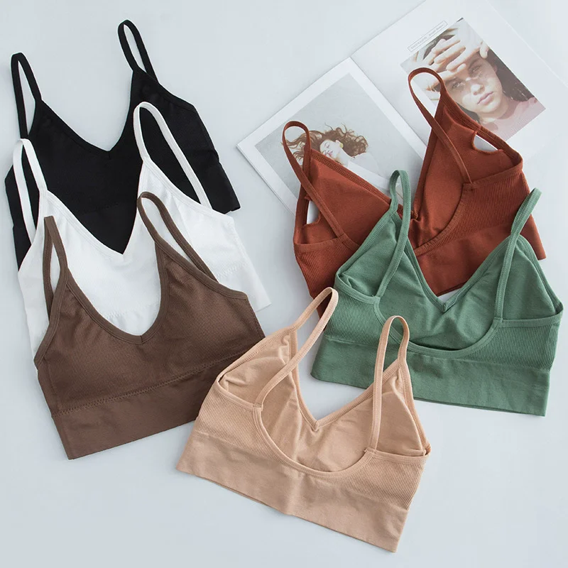 Sexy Underwear Women Gather No Steel Ring Lingerie Bra Tube Top Wrapped Chest Actival Cotton Thin Section Tube Gym Tops Girl