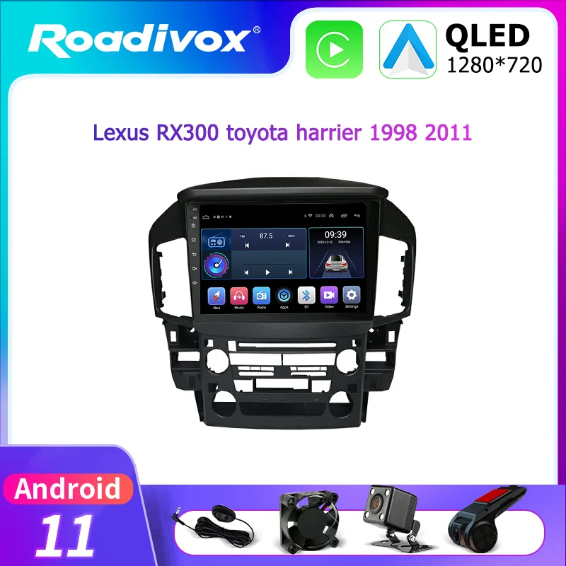 Android 11.0 Car Radio GPS Navigation Head Unit For Lexus RX300 Toyota Harrier 1998 Carplay Multimedia Stereo Video Player