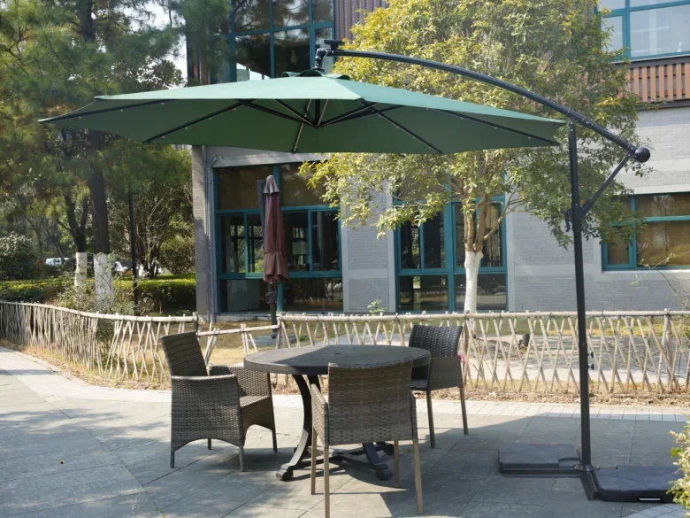 

Ветрозащитный уличный зонтик с защитой от ультрафиолета, зонт-банан, 8-футовый садовый зонт для бассейна