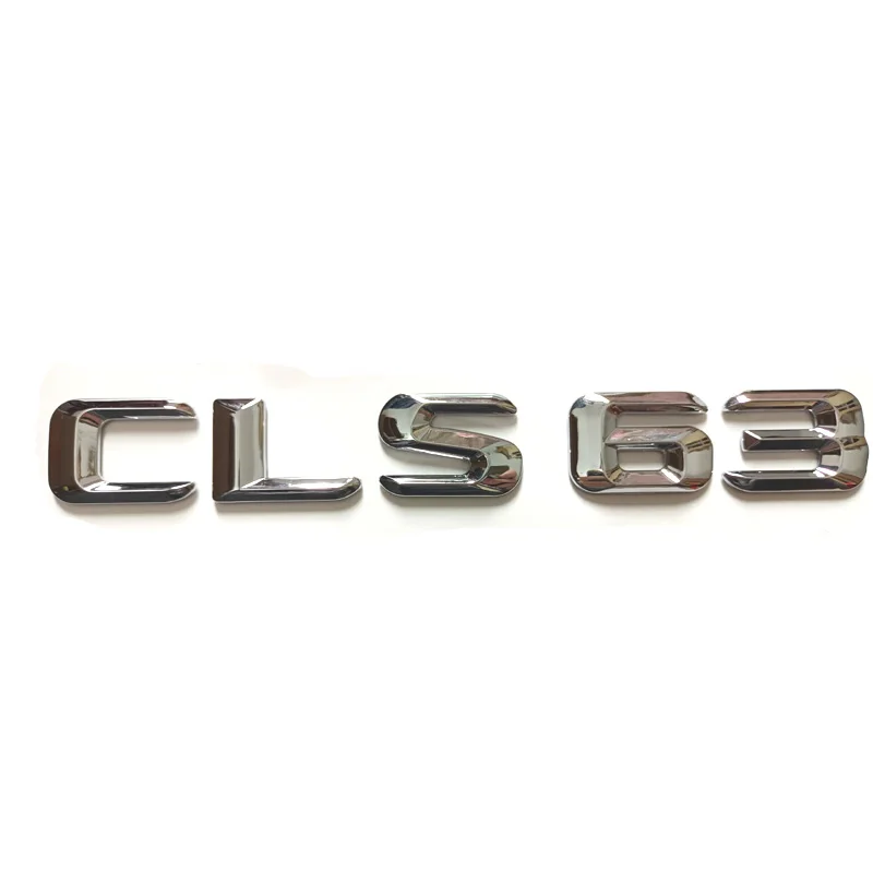 3D Chrome Silver Trunk Letters Emblems Badges Sticker for CLS63