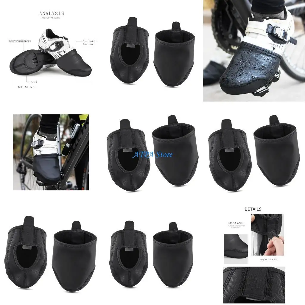 

U13C Half Toe Weatherproof Bicycles Shoe Warmers Enhanced Grip For Outdoor Riding 2pcs