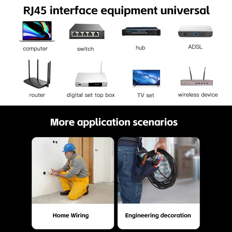 RJ45 CAT5 CAT6 CAT6a Złącze przedłużacza Przedłużacz kabla Ethernet Łącznik Ethernet żeński na żeński