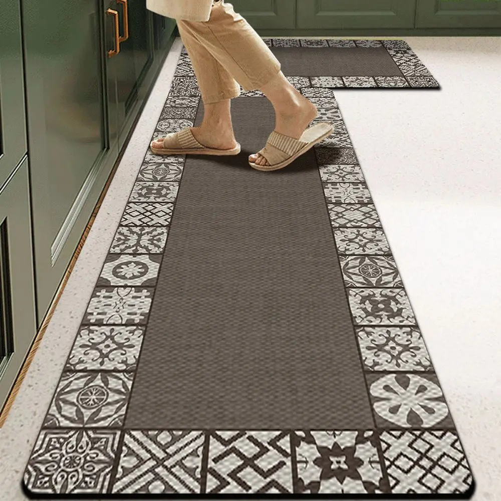 

VIKAMA Laundry Room Crystal Velvet Carpet Water Absorbent and Easy to Clean Hallway, Dining Room, Kitchen Floor Mat Home Decor