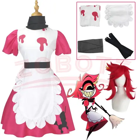 Niffty Anime Niff Cosplay Costume Suit Cute Devil Roleplay Clothes Wig Uniform Hotel Cosplay Halloween Party Women Dress